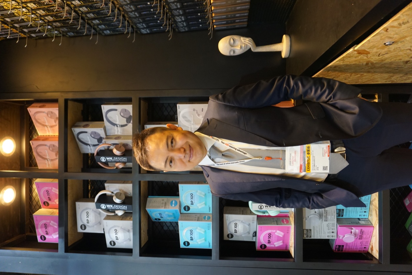 Zane Bai presenting audio products at Global Sources Consumer Electronics